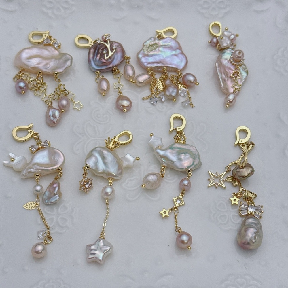 0725 New Unlisted Handmade Freshwater Baroque Pearl Detachable Pendants